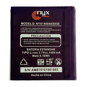 bateria NYX NYX1400A65X55