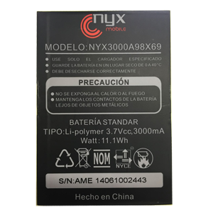 bateria NYX NYX3000A98X69