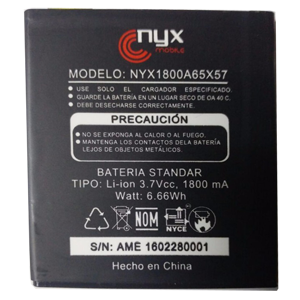 bateria NYX NYX1800A65X57