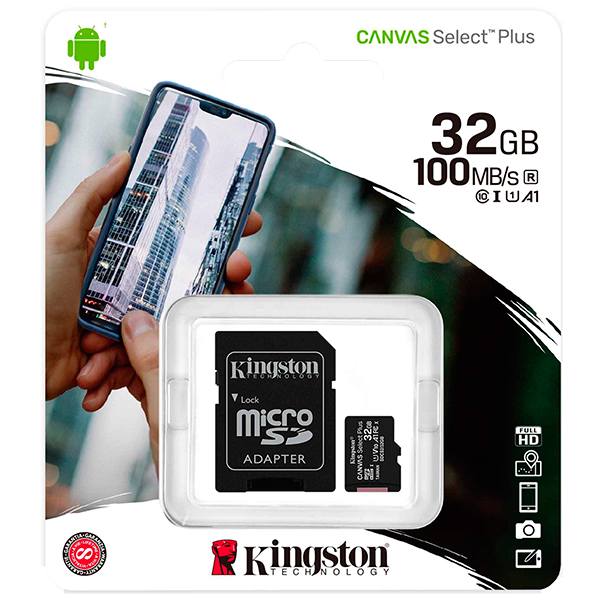 Memoria MicroSD  Kingston 32 GB Canvas Select Plus