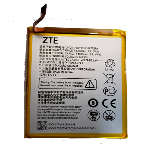 Batería ZTE Li3939t44p8h856743