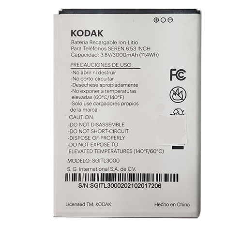 bateria KODAK SGITL3000 para KODAK  SEREN D65LX 6.53 INCH 