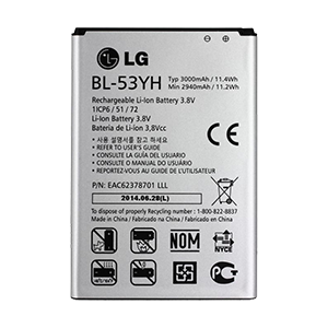 Batería BL-53YH de 3.7V 3000 mAh para celulares marca LG modelos:
LG G3 D855
LG G3 Stylus D693.
