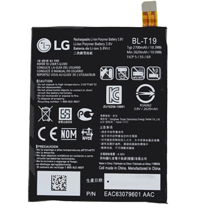 Batería Lí-on 3.8 v 2700 mAh Para modelo de Teléfono Nexus 5X (bulk)