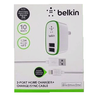 Cargador  Belkin 2-PORT HOME CHARGER + CHARGE/SYNC CABLE